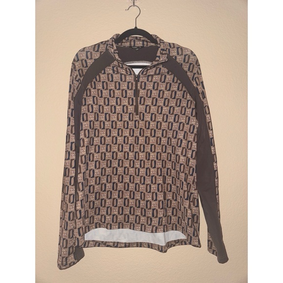 KERRITS Equestrian Quarter Zip Pullover Graphic‎ Size Large - Picture 1 of 7